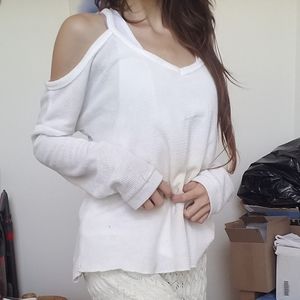 Off Shoulder Knit Sweater